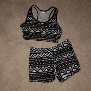 patterned practice wear set
